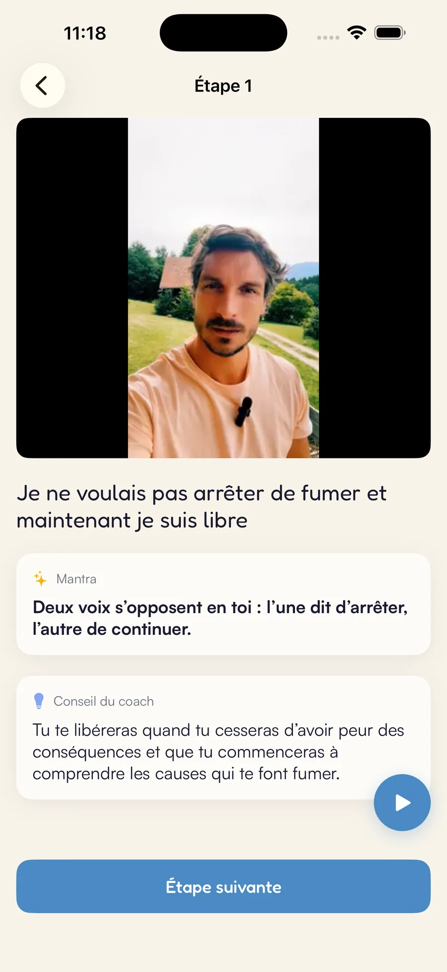 Écran préparation Kaiho : module ouvert pour préparer l'arrêt