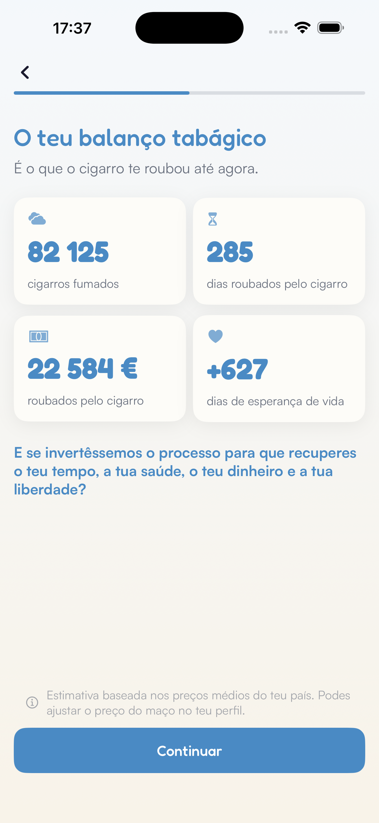 Ecrã de preparação Kaiho: módulo aberto para preparar a cessação