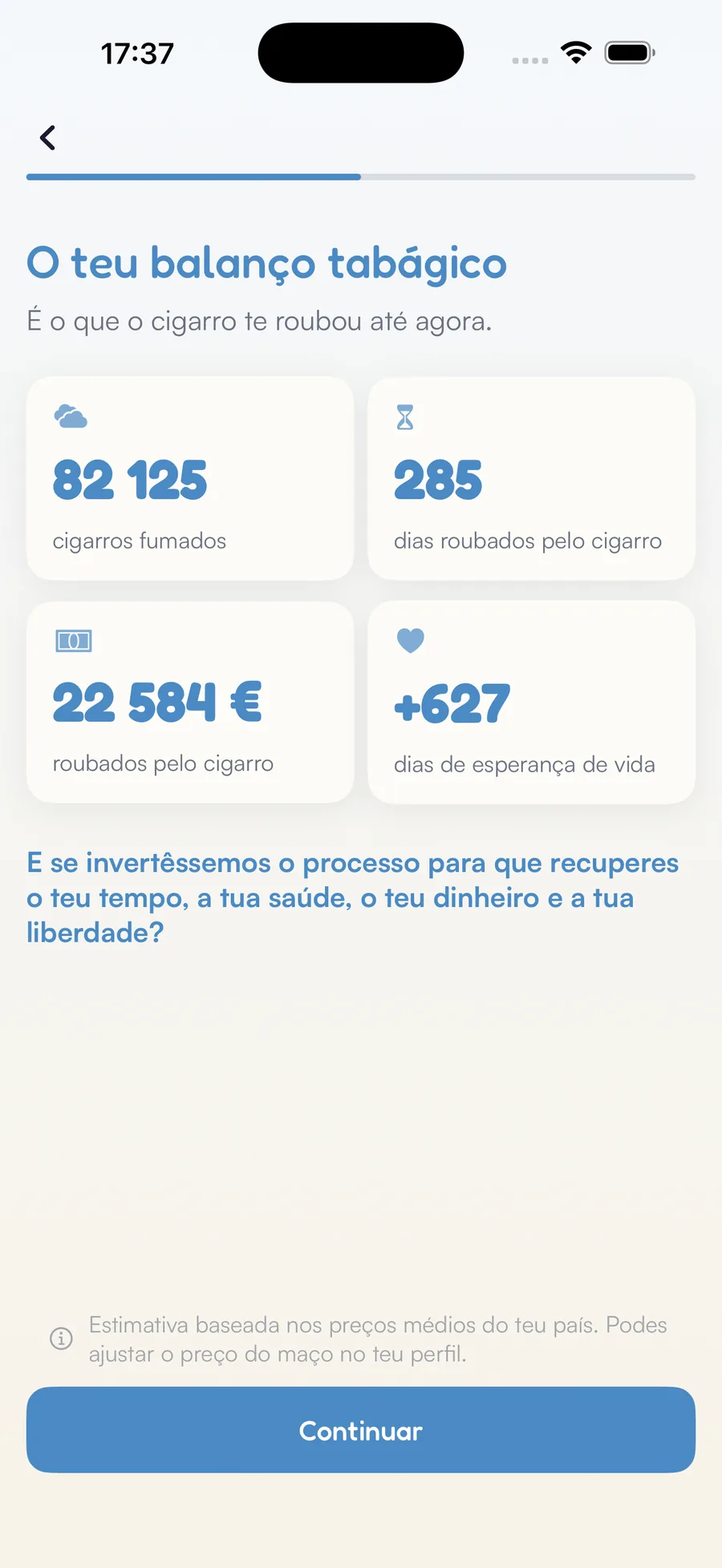 Ecrã de preparação Kaiho: módulo aberto para preparar a cessação
